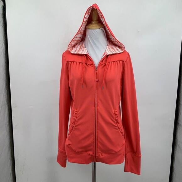 Rei Jacket Womens XS Extra Small Watermelon Full Zip Pockets Hoodie Lightweight - Picture 2 of 11